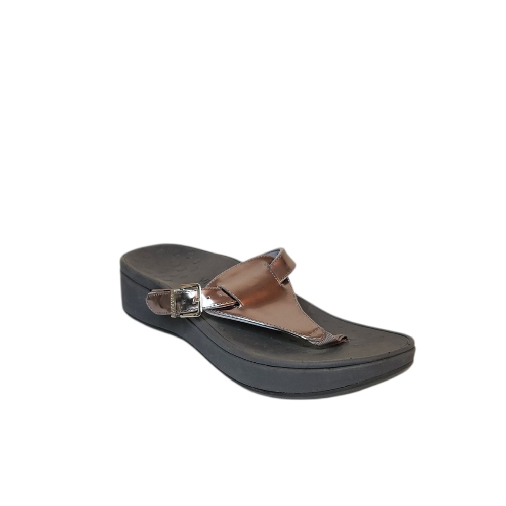Vionic Cooper Silver Metallic Thong Sandal Size US 10